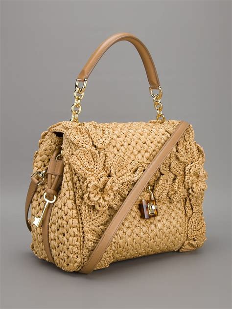 dolce & gabbana raffia bags for women